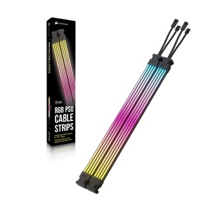Banda LED RGB Corsair iCUE ARGB PSU 2x 200mm, 100 LED-uri, Negru - Img 6