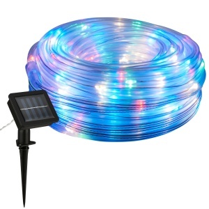 Banda LED RGB Solar Briloner 10 Metri, 2 Moduri de Iluminare, Rezistenta la Vreme