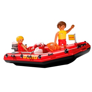 Barca de salvare PLAYMOBIL My Life 72280 cu motor si accesorii pentru copii - Img 4