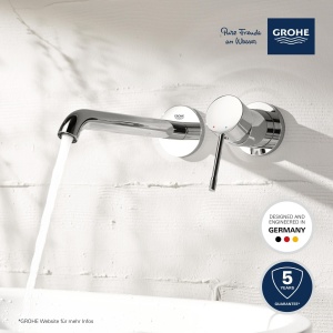 Baterie baie GROHE Essence 19408001 montaj pe perete economisire apa finisaj cromat - Img 2