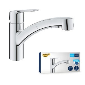 Baterie bucatarie GROHE Start 1012400000 2 tipuri de jet economisire apa montaj rapid crom