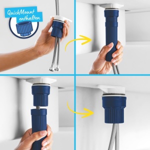 Baterie bucatarie GROHE Start 303072431 negru mat brat extensibil economisire apa - Img 8