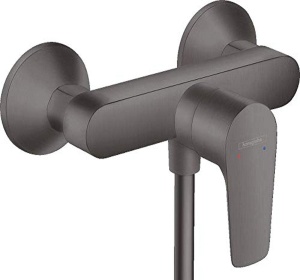 Baterie de dus hansgrohe Talis E, negru mat, pentru 1 dus, instalare pe perete