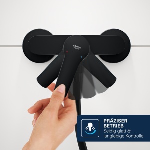 Baterie dus GROHE Dice mat negru design minimalist economisire apa si energie - Img 4