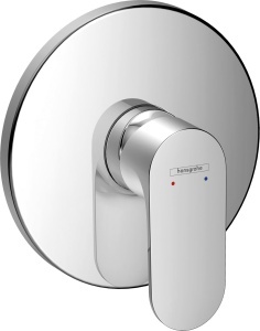 Baterie dus hansgrohe Rebris S, crom, montaj in perete, 1 functie