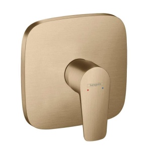 Baterie dus hansgrohe Talis E, montaj in perete, 1 functie, bronz periat