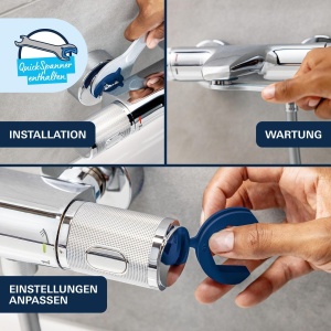 Baterie pentru cada GROHE Precision Get, crom, cu tehnologie de economisire a apei - Img 8