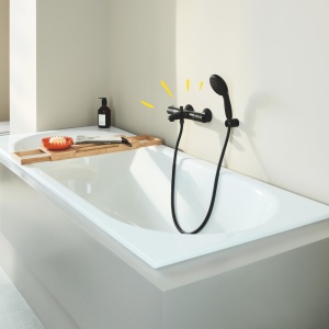 Baterie pentru cada GROHE Precision Start, neagra, cu tehnologie de economisire a apei - Img 2