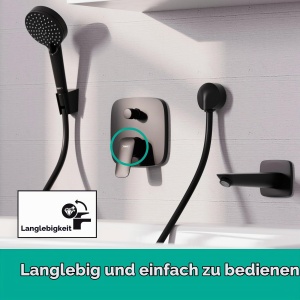 Baterie pentru cada hansgrohe Logis, 2 functii, Mattschwarz - Img 4