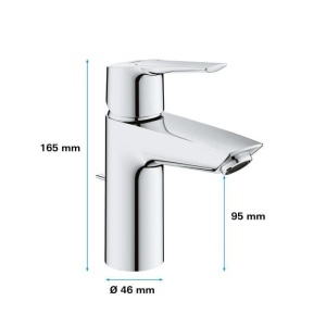 Baterie pentru chiuveta GROHE Start, 17cm, 6lmin, cu instalare rapida - Img 5