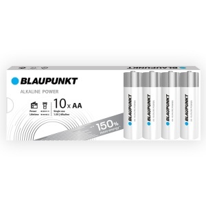 Baterii AA Alkaline Blaupunkt 10 bucati, durata de viata 7 ani, fara scurgeri