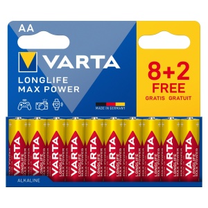 Baterii AA VARTA Longlife Max Power, 10 bucati, Alkaline, 1.5V - Img 2