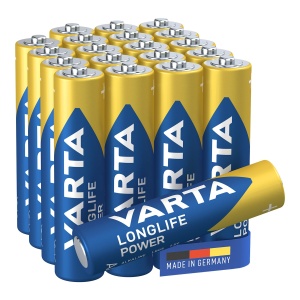 Baterii AAA VARTA Longlife Power, 20 buc, Alkaline, 1.5V, pentru dispozitive cu consum ridicat