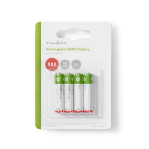 Baterii reincarcabile NEDIS NiMH AAA 1.20 V 700 mAh, set 4 bucati