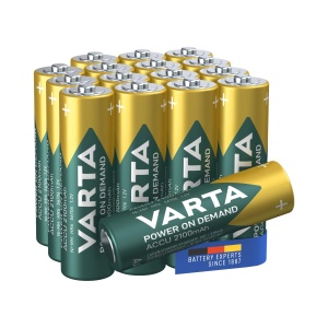 Baterii reincarcabile VARTA AA, 2100 mAh, 16 buc, Ni-MH, Power on Demand - Img 1