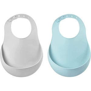 Baveta Beaba, silicon, impermeabila, ajustabila, 2 bucati