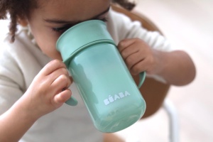 Beaba 360deg Lernbecher Tropfstopp Salbeigrun 340ml Manere Detasabile - Img 4