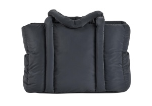 BEABA, Geanta scutece pentru bebelusi, Ultra practic, 10 buzunare interioare si exterioare, accesoriu integrat pentru carucior, covoras de infasat detasabil, geanta frigorifica, geanta Paris Puffy, gri heather - Img 3