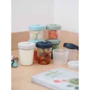 BEABA, Set de 6 recipiente de depozitare, clema, recipiente stivuibile, 100% etanse, congelare, lapte matern, 2 x 90 ml + 4 x 150 ml - Img 4