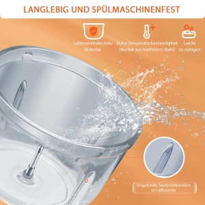 Bear Mini Zerkleinerer 600W 2L18L 2 viteze lame din otel inoxidabil - Img 7