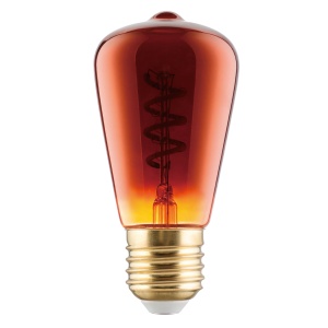 Bec LED decorativ dimmabil EGLO E27, design vintage, 4W, lumina calda, sticla cupru
