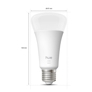 Bec LED inteligent Philips Hue A67, 13.5W, 1600 lumeni, E27, lumina alba calda, dimmabil - Img 5