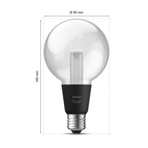 Bec LED inteligent Philips Hue White Color Ambiance Lightguide G95, dimmabil, 16 milioane culori - Img 8