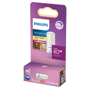 Bec LED Philips 40W GY635 lumina calda dimmabil mat