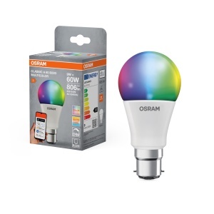 Bec LED Smart Osram SMART RGBW, B22d, 16 milioane culori, 2700-6500K