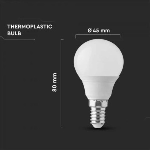 Bec LED V-TAC E14 3,7W (echivalent 25W) 320 Lumen, 6500K Alb Rece - Img 5