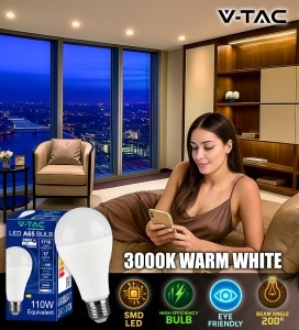 Bec LED V-TAC E27 17W (echivalent 110W) - 2 bucati, 1710 Lumen, Lumina Calda 3000K - Img 3