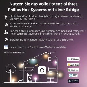 Becuri LED inteligente Philips Hue E27 cu Hue Bridge, 800lm, 16 milioane culori - Img 5
