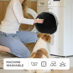 BEDSURE Pat pentru Animale O 50 cm Plus Culoare Gri Inchis Lavabil - Img 5