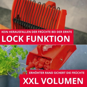 Beerenpflucker Westmark Culegator de fructe de padure, ergonomic, BPA-free, rosu - Img 6