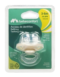 Beisser-Schnuller Bebeconfort pentru Masaj Gingival, Ergonomic, Beige - Img 2