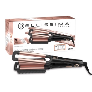 Bellissima My Pro Beach Waves GT20 400 Plac de indreptat parul, plac de indreptat, acoperire ceramica, valuri largi si stranse, efect natural, 3 niveluri Temperatura 160 deg C - 200 deg C