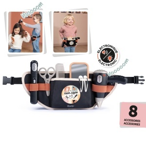 Belt Frizerie Smoby My Hair Style cu uscator de par, 8 Accesorii, Adjustable - Img 2