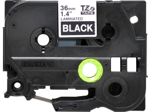 Benzi de etichetare Brother TZe-365, 36 mm, alb pe negru, compatibile cu P-touch - Img 2