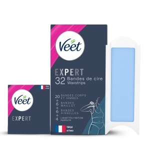 Benzi depilatoare Veet Expert 32 benzi pentru picioare, ingrijire delicata, cu ulei de argan
