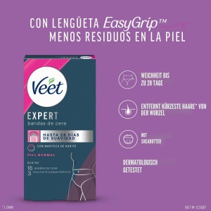 Benzi depilatoare Veet Expert cu Karite, 16 benzi, pentru bikini si corp - Img 2