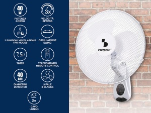 BEPER P206VEN600 Ventilator de perete - Ventilator de perete cu telecomanda si temporizator - Img 2