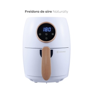 BERGNER in mod natural AirFryer 2 L Freidora de Aire 1000 W Temperatura desde 80-200oC Temporizador con Alarma Cesta Extraible con Antiadherente Culoa - Img 2