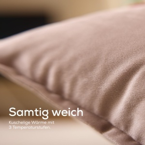 Beurer HK 77 Heaty Perna Electrica Fara Fir 3 Trepte de Temperatura Material Catifelat Smokey-Taupe - Img 5