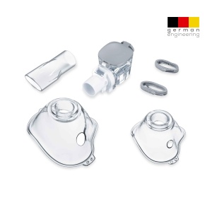 Beurer IH 57 Yearpack, set extins de rascumparare cu masca pentru adulti si copii, nebulizator de plasa, mustiuc, accesorii pentru inhalator IH 57 cu membrana vibranta si baterie, dezinfectabil - Img 4