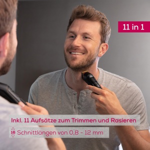 Beurer MN9X Multigroomer Trimmer si Aparat de Ras 11 Accesorii din Otel Inoxidabil Rezistent la Apa - Img 2