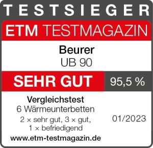 Beurer UB 90 Incalzitor pentru pat 2 zone de temperatura masurare consum Eco-Control Alb - Img 9