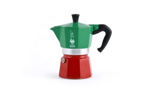 Bialetti - Colectia Moka Express Italia: Espressor emblematic pe plita, face cafea italiana adevarata, vas Moka pentru 3 cani (130 ml), aluminiu, colorat in rosu-verde-argintiu - Img 7