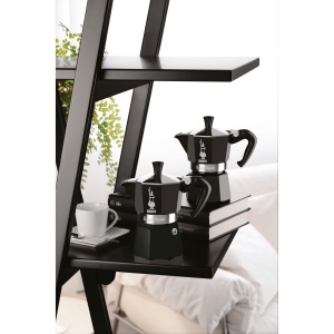 Bialetti - Culoare Moka: Espressor emblematic pe aragaz, Face cafea italiana adevarata, Oala Moka 3 cani (130 ml), Aluminiu, Negru - Img 2