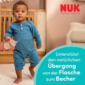 Biberon de tranzitie NUK Perfect Match 150 ml anti-scurgere manere anti-alunecare Disney Iah 6 luni - Img 2