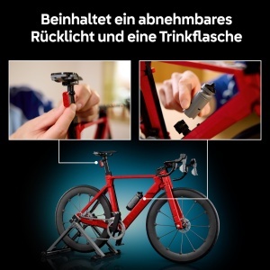 Bicicleta LEGO Icons Rennrad 11380 - 1015 piese, cu Gummireifen si Stander - Img 6